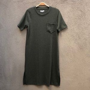 Madwell Ribbed Pocket Tee Midi Dress